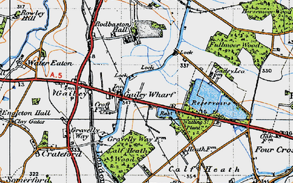 Old map of Gailey Wharf in 1946