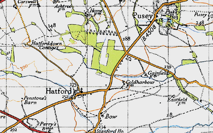 Old map of Buckland Warren in 1947