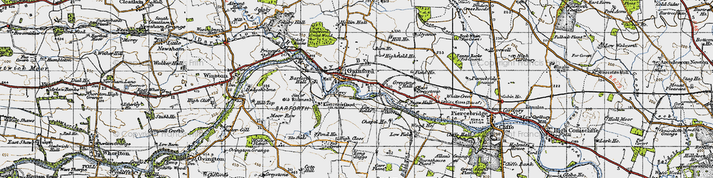 Old map of West Tees Br in 1947