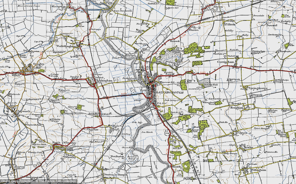 Old Map of Gainsborough, 1947 in 1947