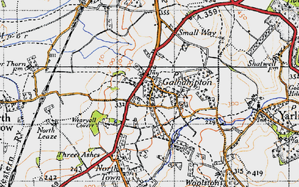 Old map of Galhampton in 1945