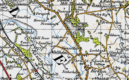 Old map of Bellholm in 1947