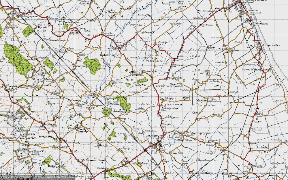 Old Map of Galley Hill, 1946 in 1946
