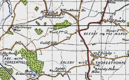 Old map of Galley Hill in 1946