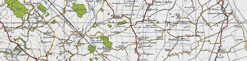 Old map of Galley Hill in 1946
