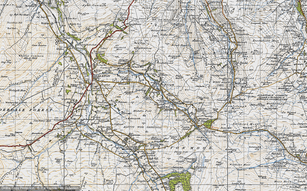 Old Map of Galligill, 1947 in 1947