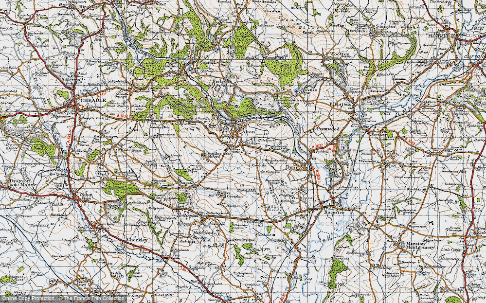 Old Map of Gallows Green, 1946 in 1946