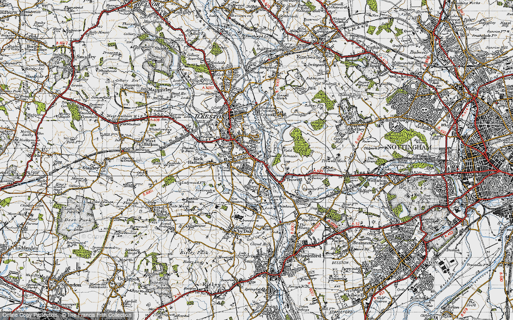 Old Map of Gallows Inn, 1946 in 1946