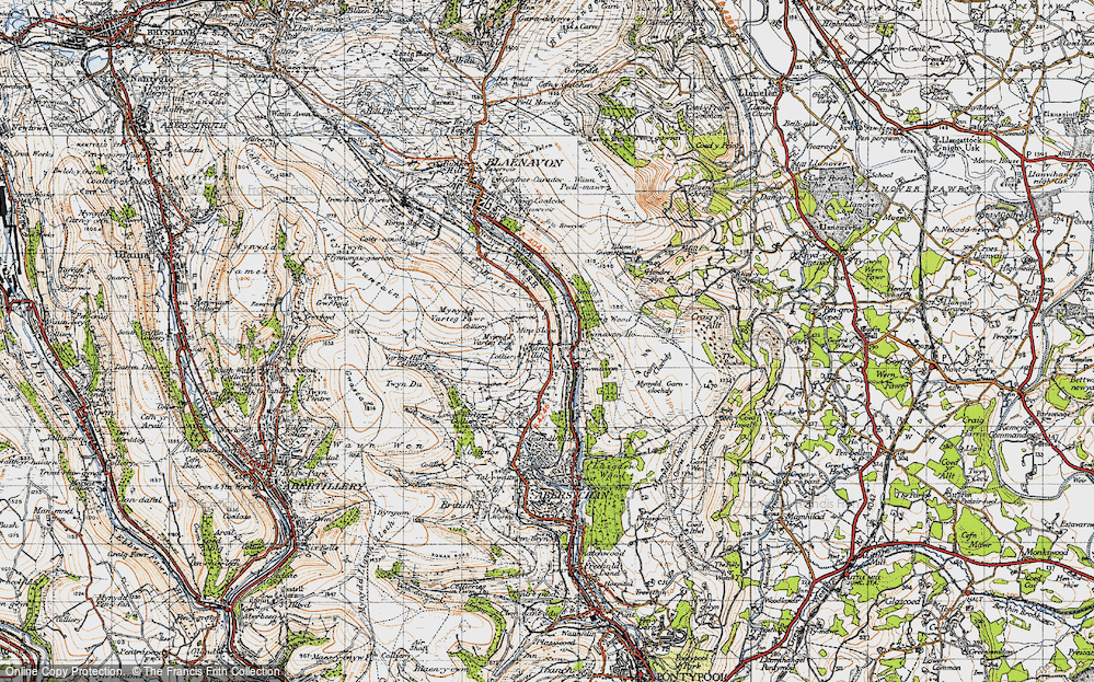 Old Map of Gallowsgreen, 1947 in 1947
