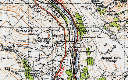 Old map of Gallowsgreen in 1947