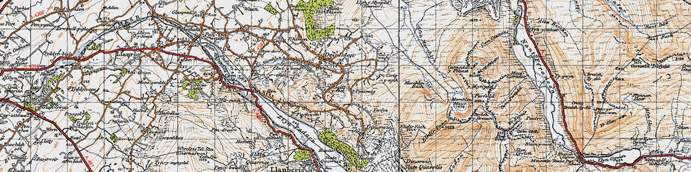 Old map of Gallt-y-foel in 1947
