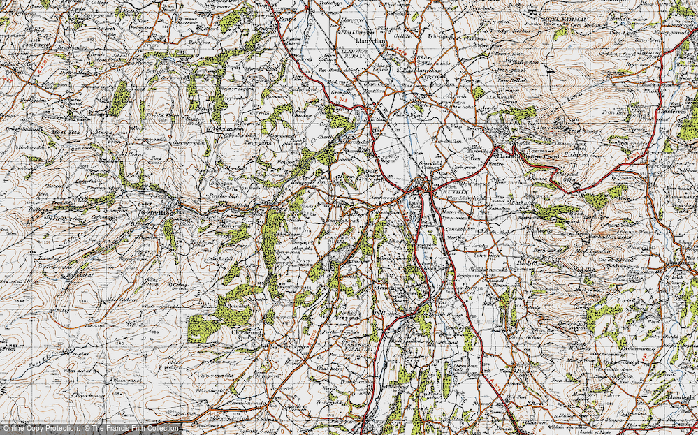 Old Map of Galltegfa, 1947 in 1947
