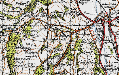 Old map of Galltegfa in 1947