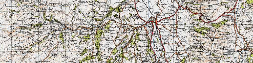 Old map of Galltegfa in 1947