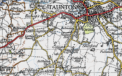 Old map of Galmington in 1946