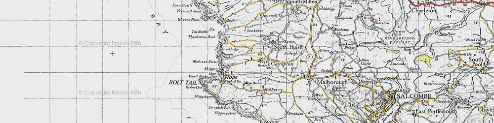Old map of Galmpton in 1946