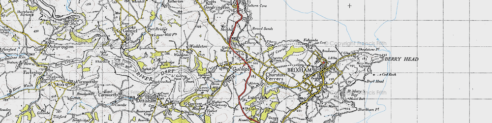 Old map of Brim Hill in 1946