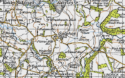 Old map of Galphay in 1947