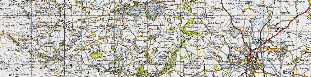 Old map of Galphay in 1947