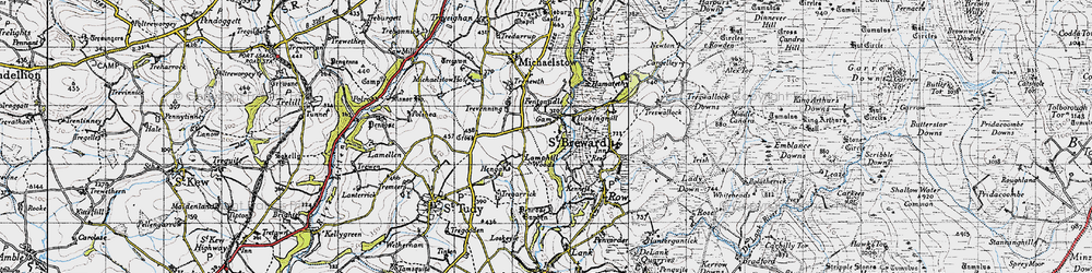 Old map of Gam in 1946