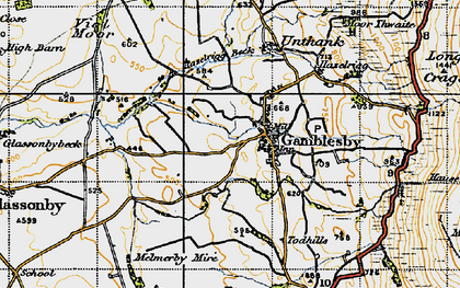 Old map of Gamblesby in 1947