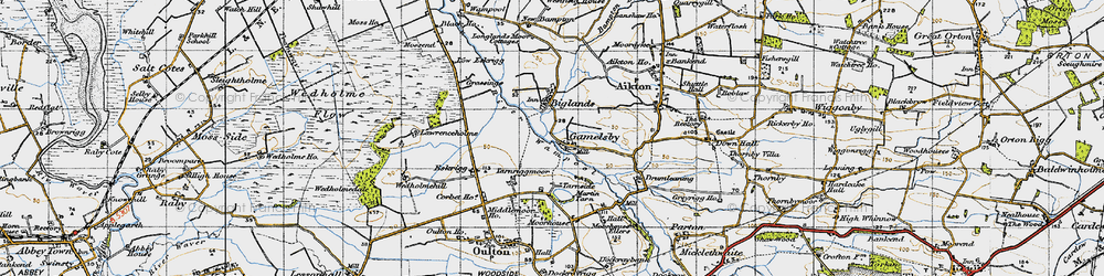 Old map of Lawrenceholme in 1947