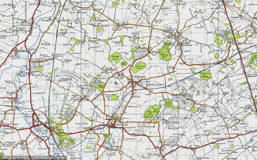 Old Map of Gamlingay, 1946 in 1946
