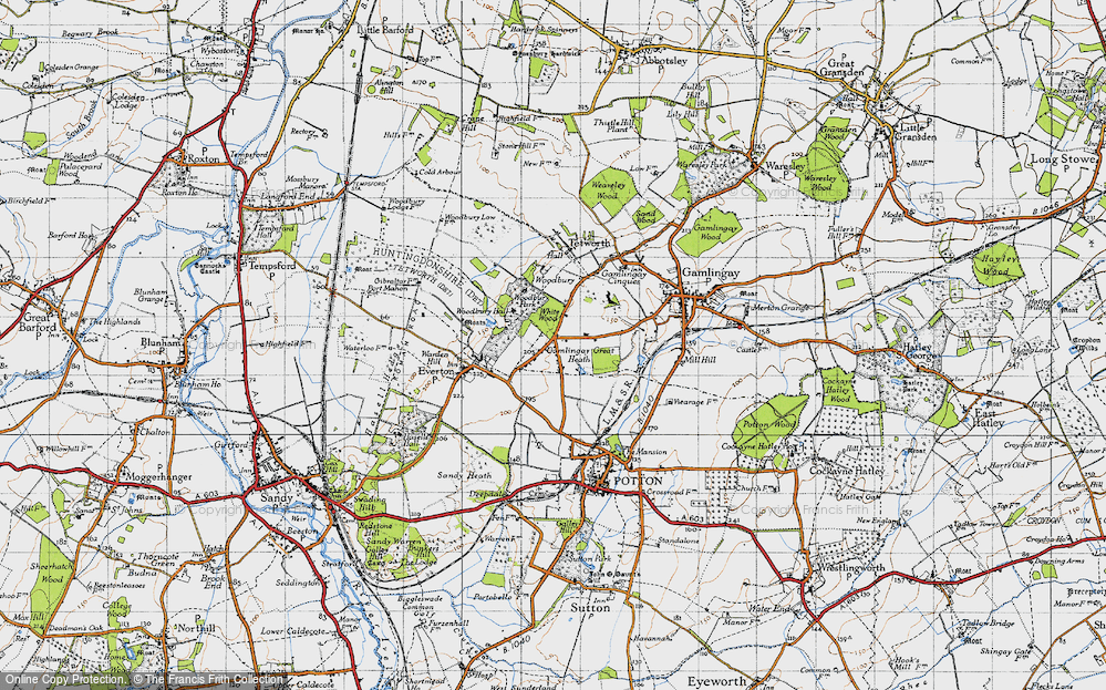 Old Map of Gamlingay Great Heath, 1946 in 1946