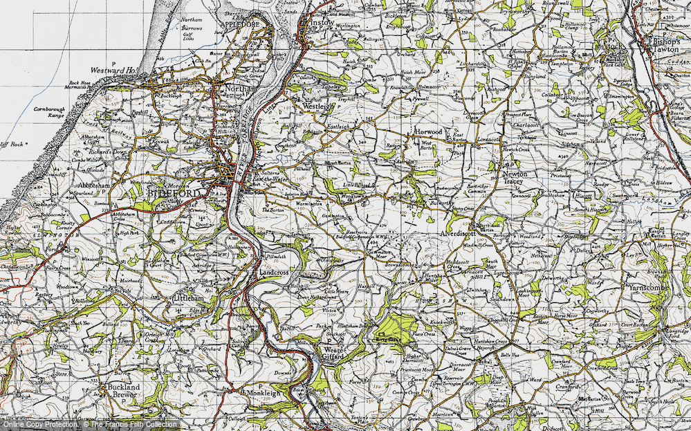 Old Map of Gammaton, 1946 in 1946