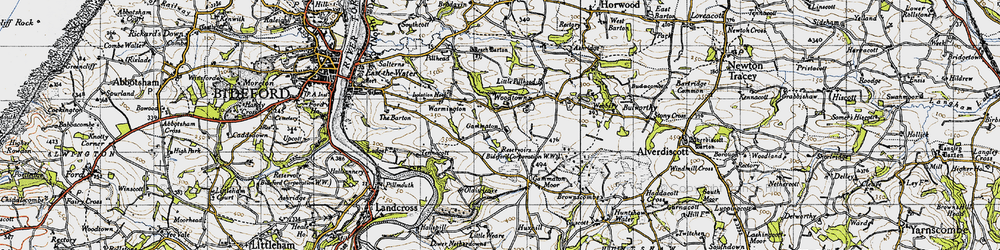 Old map of Gammaton in 1946
