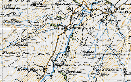 Old map of Gammersgill in 1947