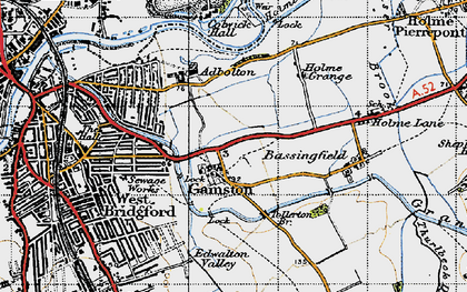 Old map of Gamston in 1946