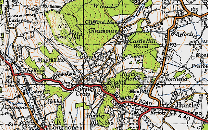 Old map of Ganders Green in 1947