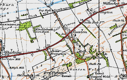 Old map of Ganton in 1947