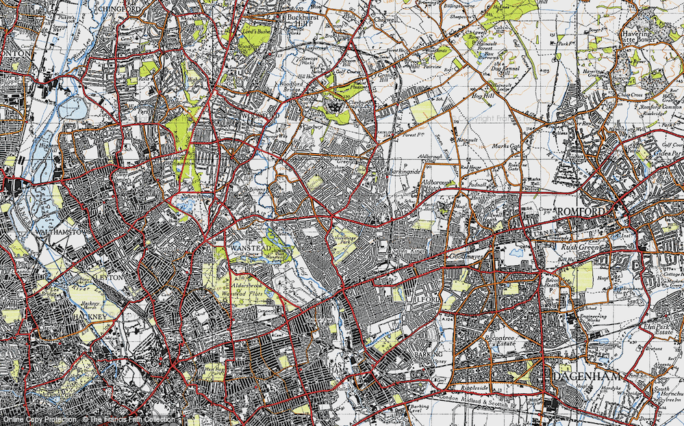 Old Map of Gants Hill, 1946 in 1946
