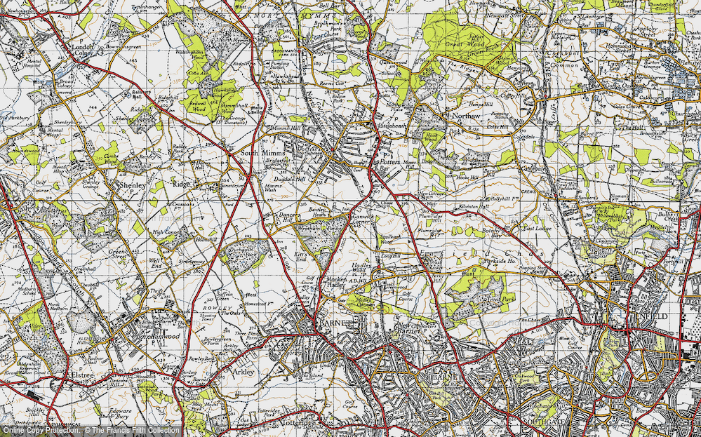 Old Map of Ganwick Corner, 1946 in 1946