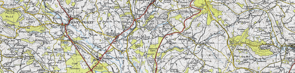 Old map of Bellamarsh Barton in 1946