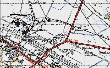 Old map of Garden City in 1947