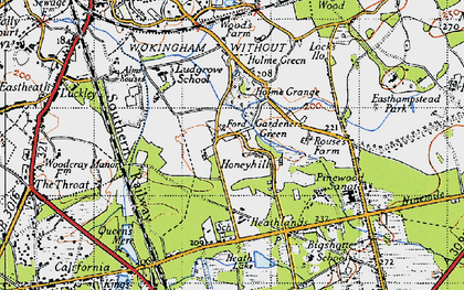 Old map of Gardeners Green in 1940