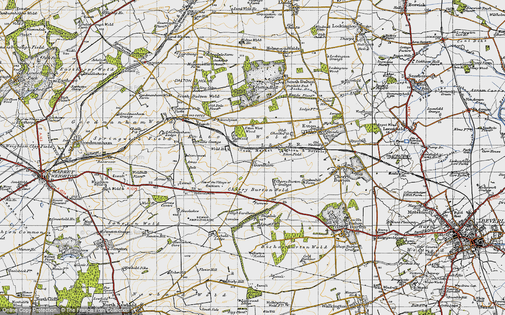 Old Map of Gardham, 1947 in 1947