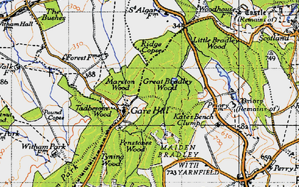 Old map of Gare Hill in 1946