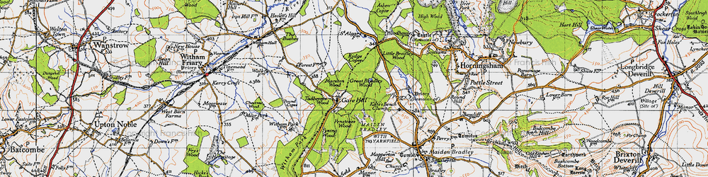 Old map of Gare Hill in 1946