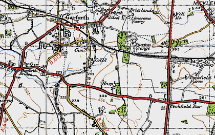 Old map of Garforth in 1947