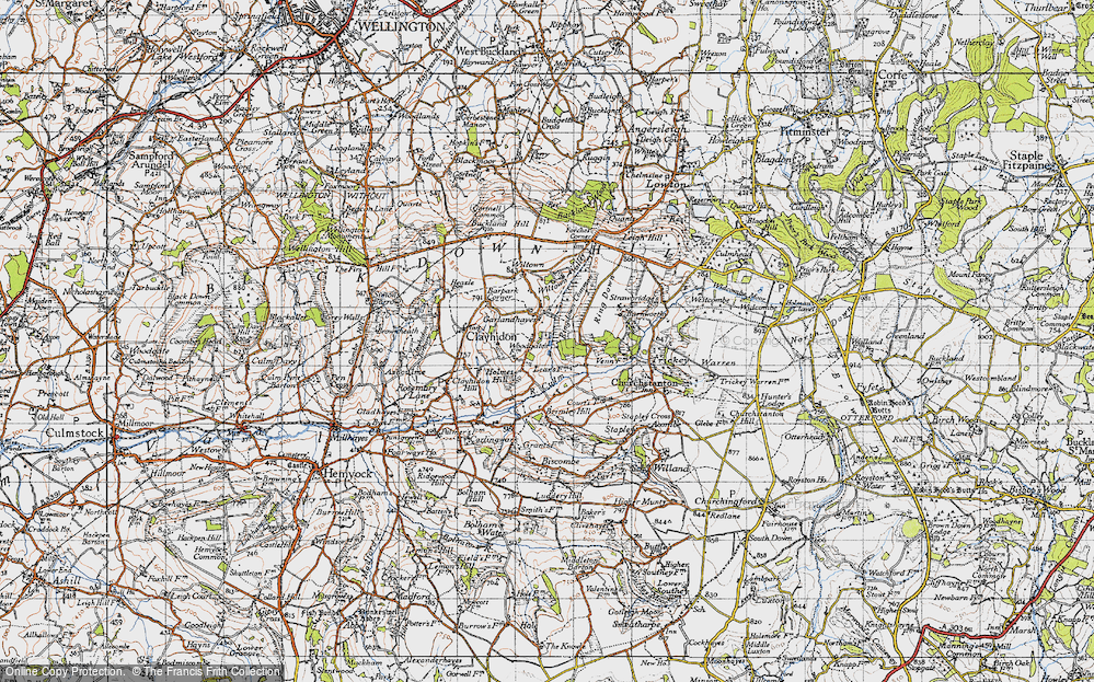 Old Map of Garlandhayes, 1946 in 1946