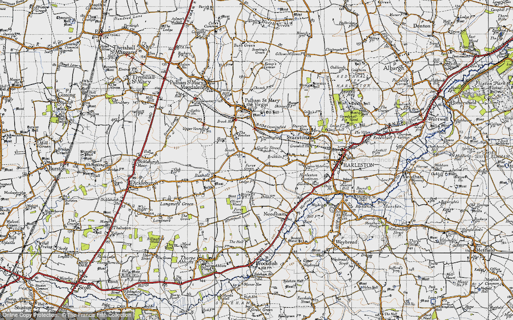 Old Map of Garlic Street, 1946 in 1946