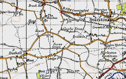 Old map of Garlic Street in 1946