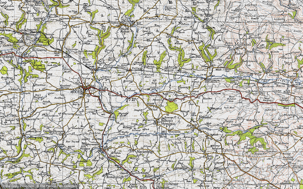 Old Map of Historic Map covering Burwell in 1946