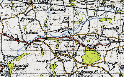 Old map of Whitechapel Moors in 1946