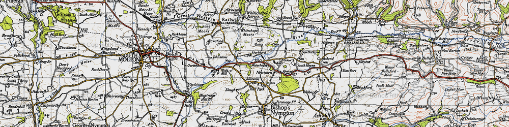 Old map of Garliford in 1946
