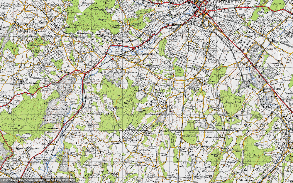 Old Map of Garlinge Green, 1947 in 1947